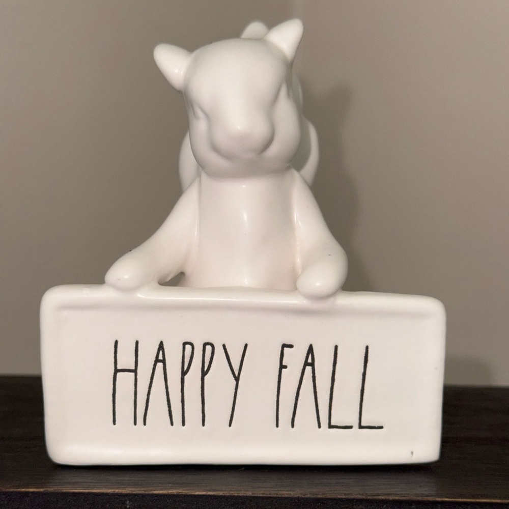 Rae Dunn HAPPY FALL Squirrel Figure - Picture 3 of 15